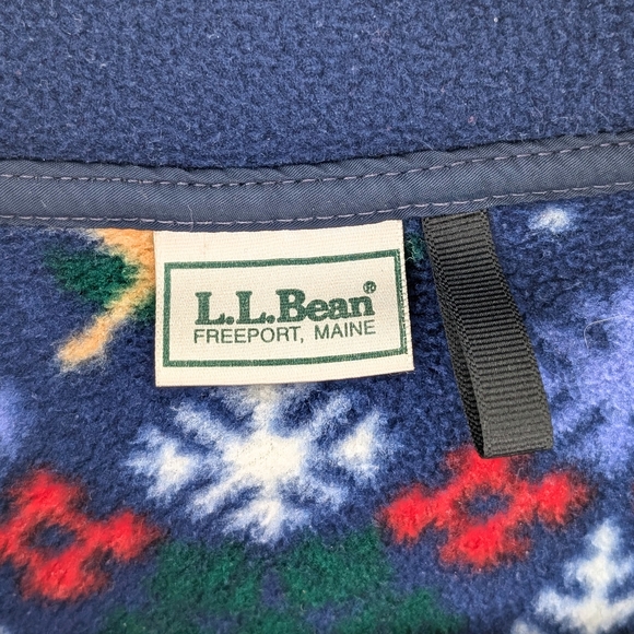 Vintage L.L. Bean Reindeer Fleece Pullover Cabin Core Après Ski Cozy Women’s XL - Picture 4 of 9